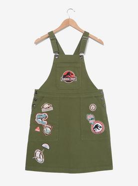 Jurassic Park Embroidered Patches Overall Dress, , hi-res